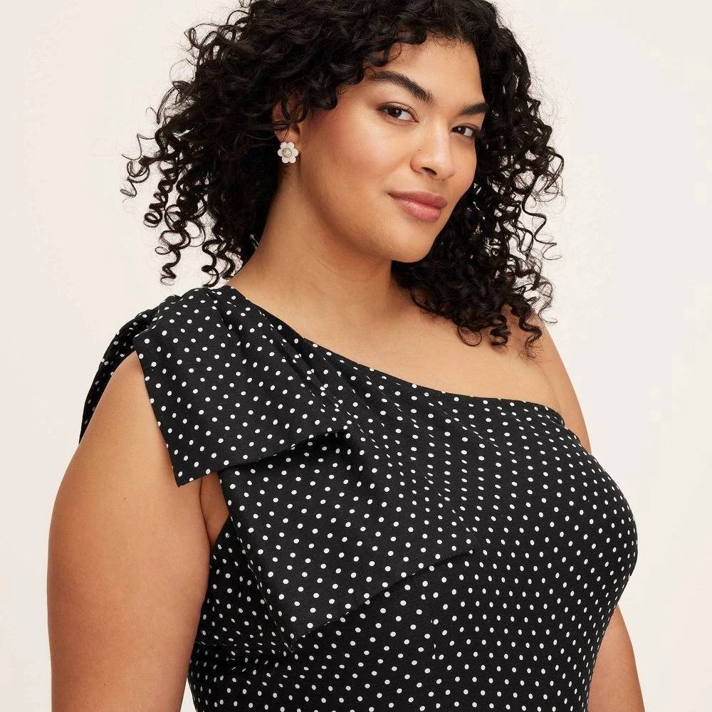 New Kate Spade, Target Size 18 Mini Polka Dot Jumpsuit Black/White (1X Plus) NWT - Picture 3 of 10